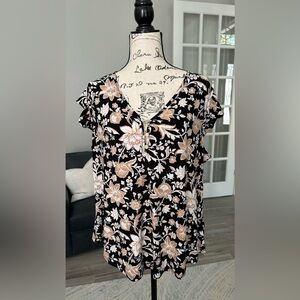 Anne Klein short sleeve top XL ￼